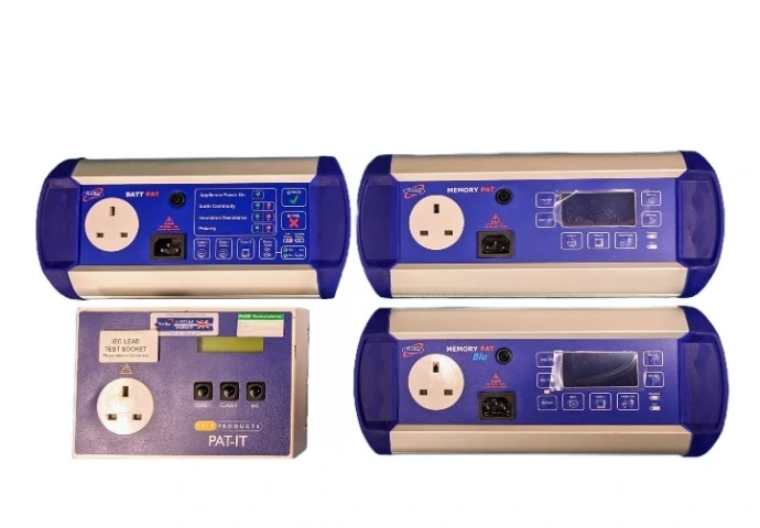 four PAT Tester machines including, MemPAT, PAT-IT, BattPAT and MemPAT Blue machines 