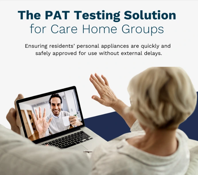 A cover thumbnail for Care Home PAT Testing Brochure
