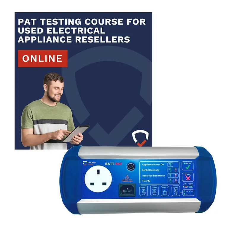 BattPAT PAT Tester and Charity Shop Training Bundle (100 PAT Testing PASS Labels)